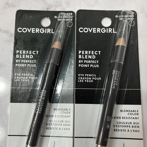 Two New Covergirl Perfect Blend By Perfect Point Plus Eye Pencil Black Brown 110 - Picture 2 of 6